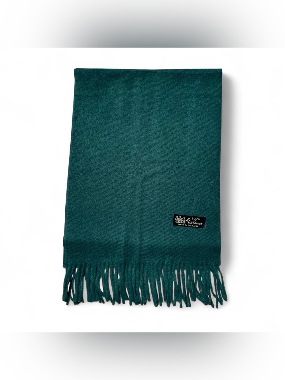 100% Cashmere Made in England Dark Green Scarf Men’s Women’s